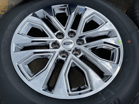 20" Ford F-150 LARIAT Limited OEM 10619 rims wheels CHROME Expedition 2026 NEW Texas Truck Tire