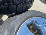 20" Dodge Ram 1500 OEM Laramie CHROME 2679 wheels rims tires GOODYEAR A/T Texas Truck Tire