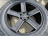 22x9 22" KMC Duece KM702 Chevy Silverado RAM wheels rims 6x139 6x5.5 tires TOYO Texas Truck Tire