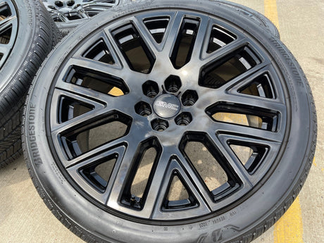 24" GMC Yukon Sierra DENALI OEM wheels rims black 2022 2023 2024 2025 2026 NEW Texas Truck Tire