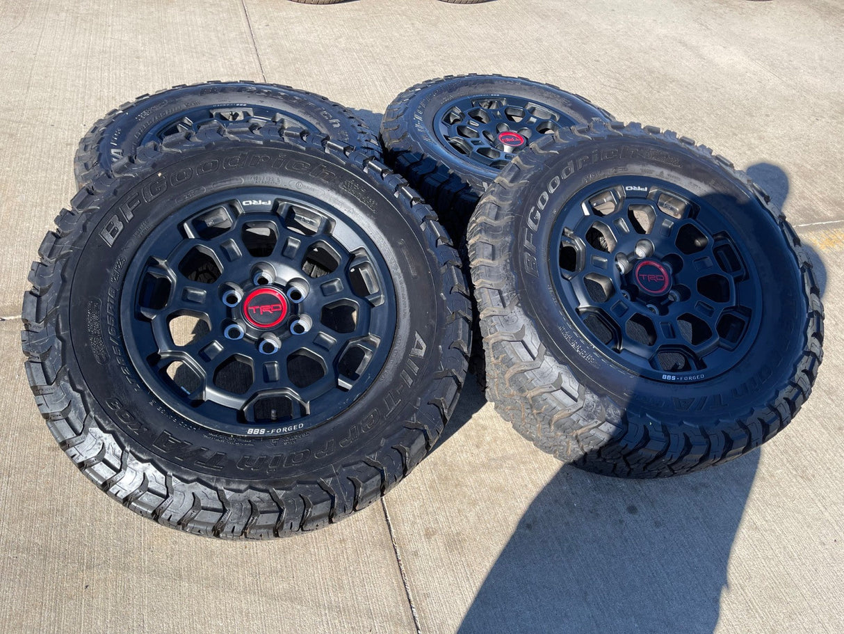 18" Toyota Tundra TRD BBS FORGED OEM 69195 95458 wheels rims Sequoia BFG KO3 A/T Texas Truck Tire