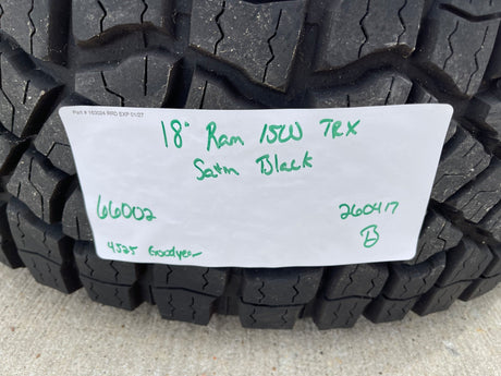 18" Dodge Ram 1500 TRX RHO Black OEM 66002 wheels rims TERRITORY A/T 35" NEW Texas Truck Tire
