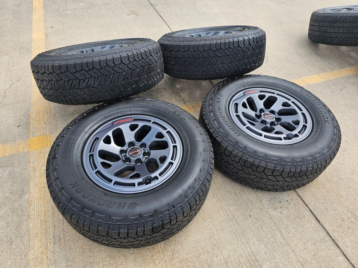 17" Nissan Frontier X-PRO OEM Desert Runner wheels rims tires 2024 2025 2026 NEW Texas Truck Tire
