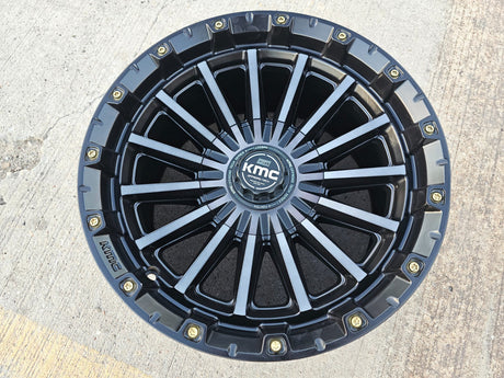 17x9 KMC Signal KM102 Ram 1500 Jeep Wrangler Gladiator rim wheel 5x127 5x139 Texas Truck Tire