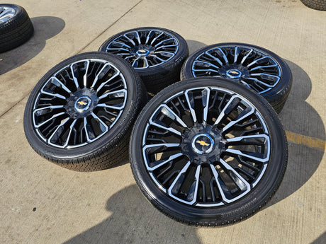 24" Chevy Tahoe Suburban Silverado OEM High Country wheels rims 2025 2026 NEW Texas Truck Tire