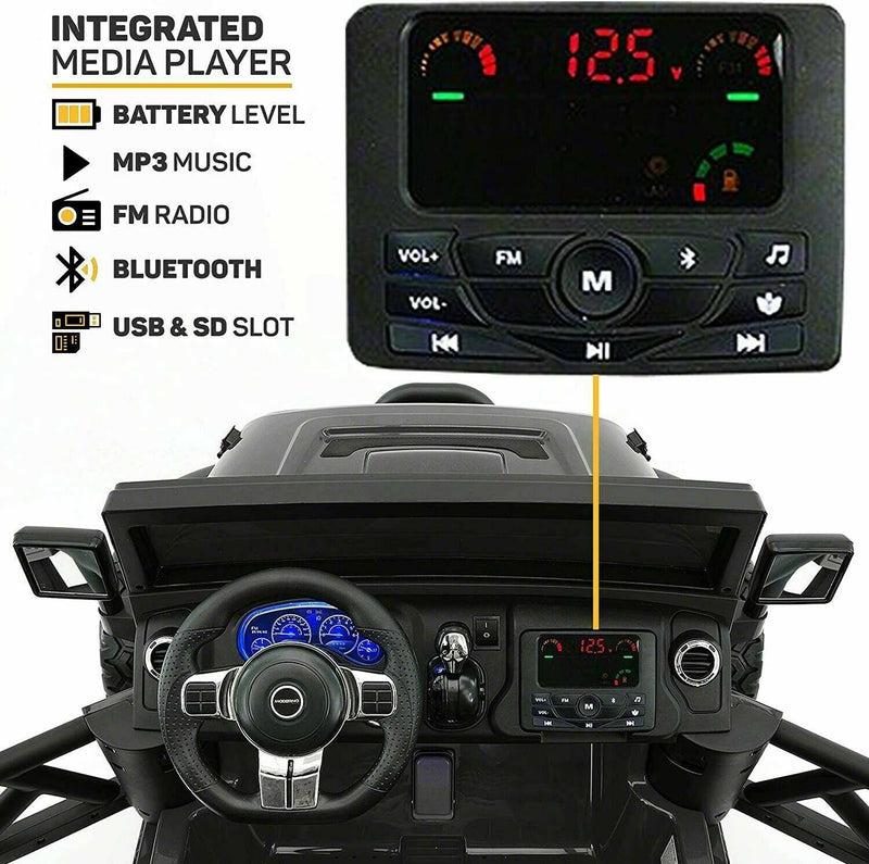 2023 12V Children's Jeep Dual-Seater Ride On Kids Vehicle Truck with Remote Control, 3 Gears, Melodies.