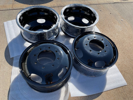 17" Ford F-350 Dually OEM 3618 3619 black rims wheels Texas Truck Tire