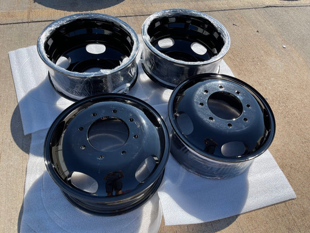 17" Ford F-350 Dually OEM 3618 3619 black rims wheels Texas Truck Tire