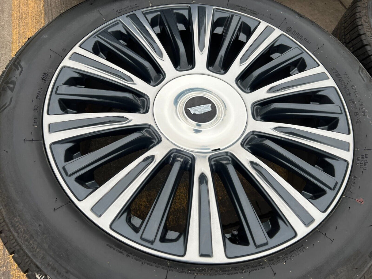 22" Cadillac Escalade Platinum OEM 4876 95167 wheels rims 2022 2023 2024 NEW Texas Truck Tire