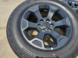 20" Dodge Ram 1500 OEM Laramie Black 2680 wheels rims tires HANKOOK A/T2 NEW Texas Truck Tire