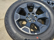 20" Dodge Ram 1500 OEM Laramie Black 2680 wheels rims tires HANKOOK A/T2 NEW Texas Truck Tire