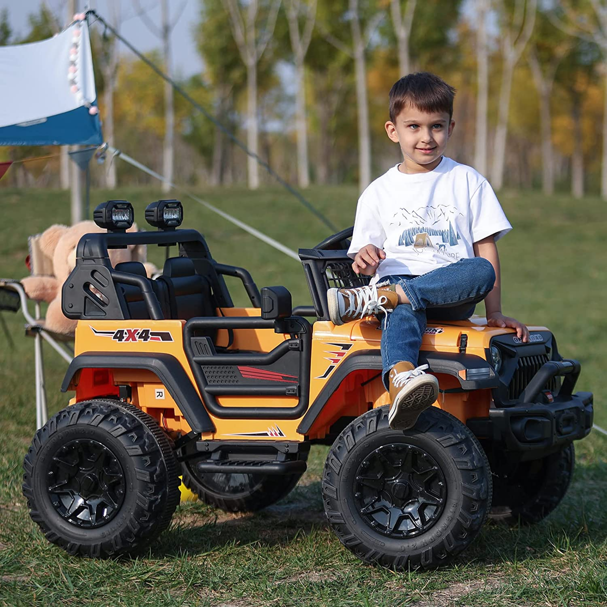 XXL 4X4 Battery-Powered 2-Seater 4WD Kids Electric Vehicle - 24V MAX Ride-On Truck