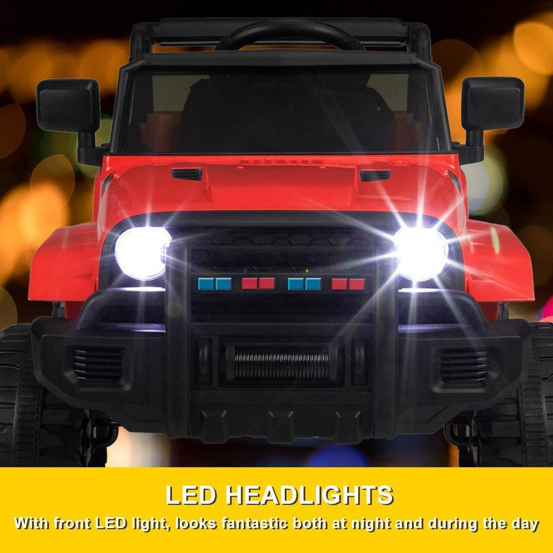 12V Kids Ride On Car Truck Toy with Remote Control, Lights, Music, and Safety Features