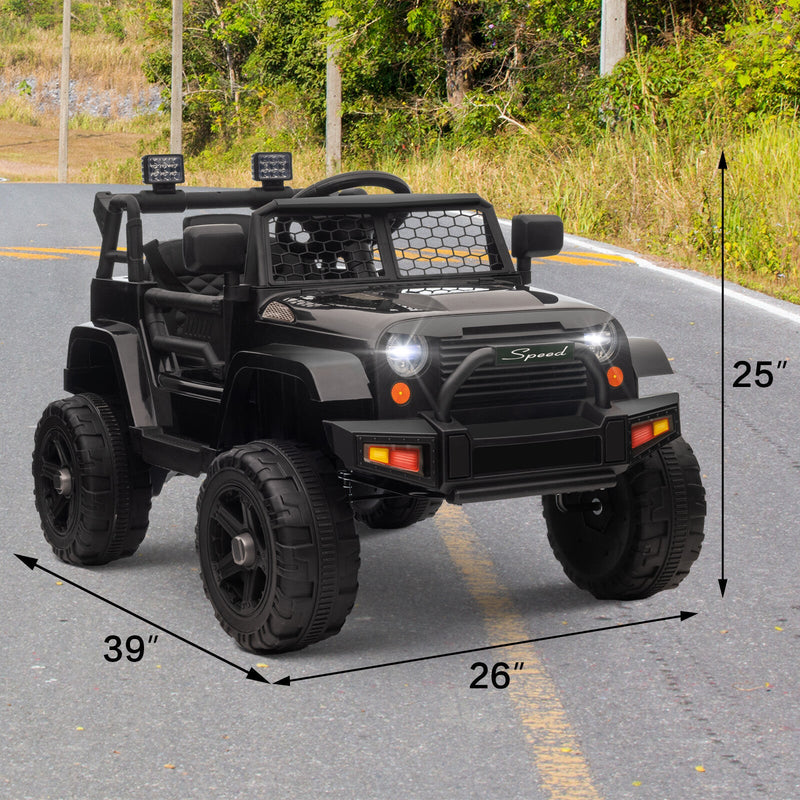 12V Battery-Powered Kids Ride-On Off-Road Truck Toy with Parent Remote Control