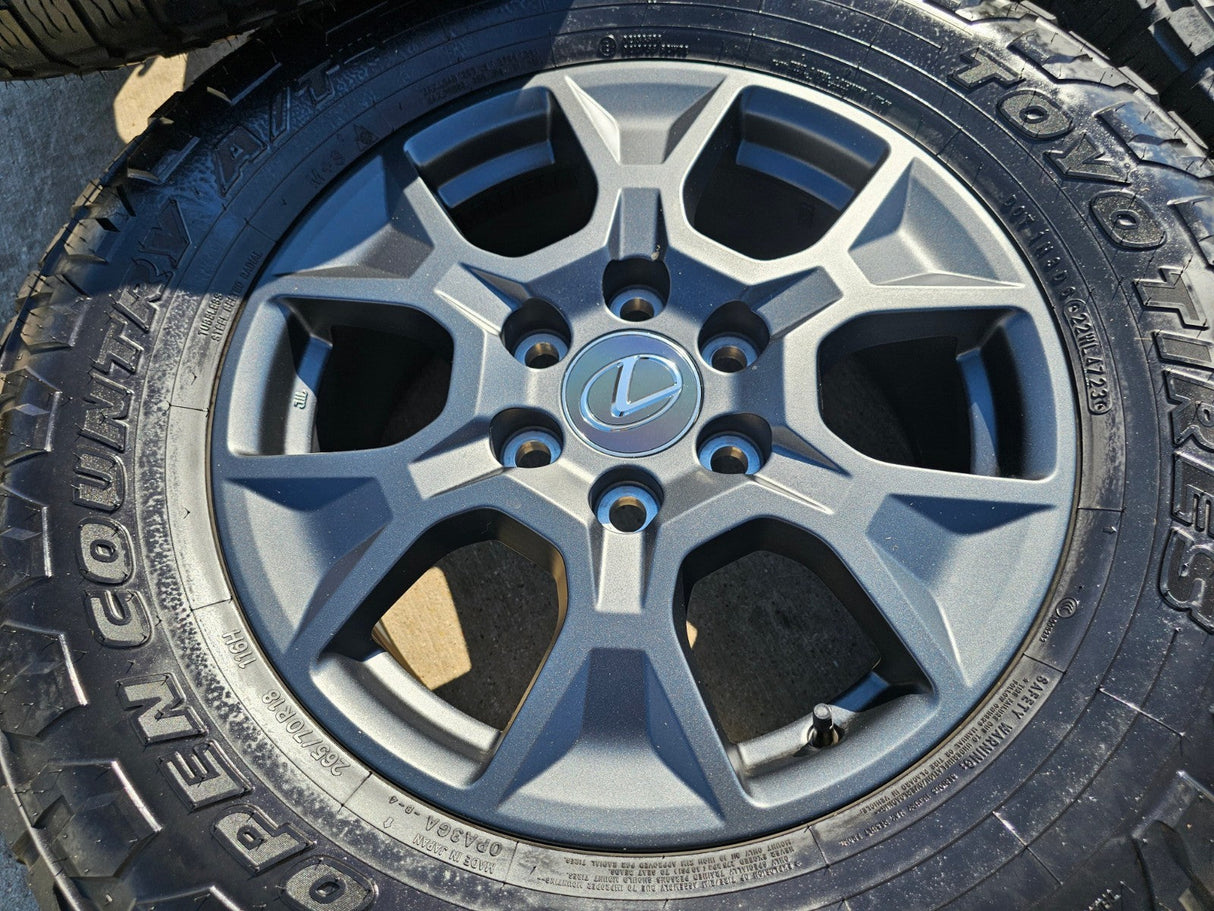 18" Lexus GX550 OEM wheels rims Toyota Land Cruiser Tundra Sequoia TOYO A/T3 Texas Truck Tire
