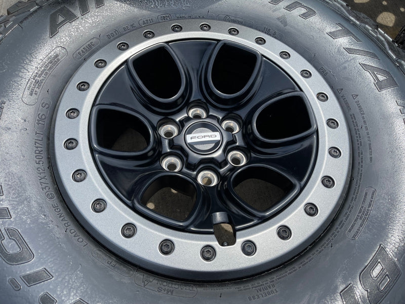 17" Ford F-150 Raptor OEM BEADLOCK rims wheels 10459 95210 BFG KO2 37" tires NEW Texas Truck Tire