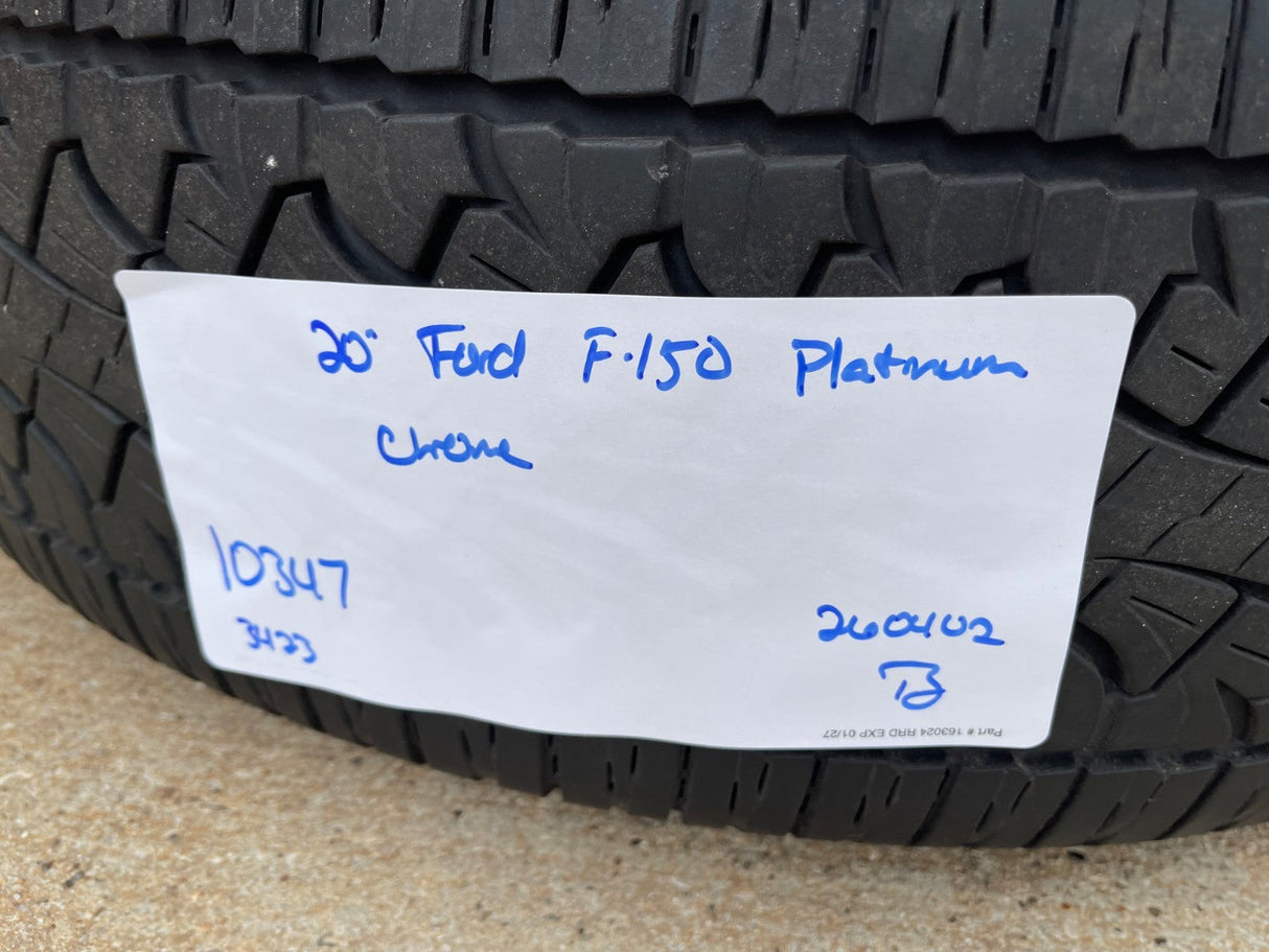 20" Ford F-150 OEM rim wheel CHROME 10347 Expedition spare PIRELLI A/T NICE Texas Truck Tire