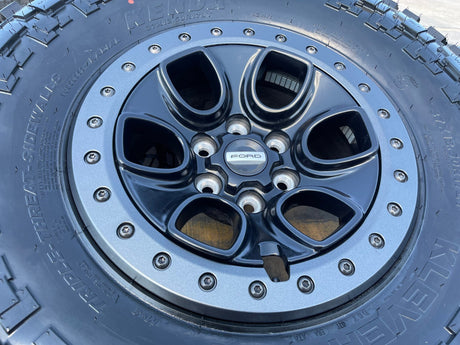 17" Ford F-150 Raptor OEM BEADLOCK rims wheels 10459 95210 M/T2 37" tires NEW Texas Truck Tire