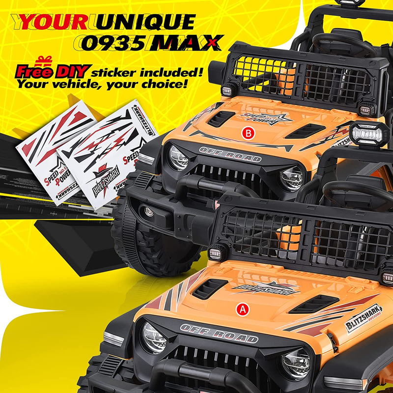 XXL 4X4 Battery-Powered 2-Seater 4WD Kids Electric Vehicle - 24V MAX Ride-On Truck