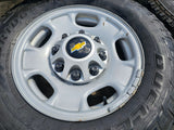 17" Chevy Silverado GMC Sierra 2500 OEM 8095 wheels rims DUELER Revo 3 A/T Texas Truck Tire
