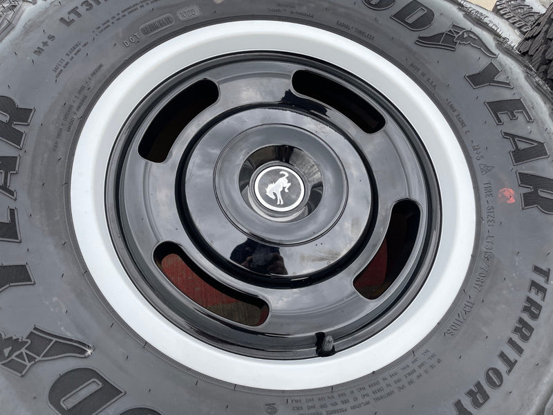 17" Ford Bronco HERITAGE Edition wheels rims white 2025 2026 GOODYEAR 35" NEW Texas Truck Tire