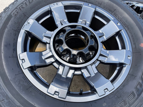 20" Ford F-250 F-350 OEM gray Lariat 10485 10296 wheels rims tires Texas Truck Tire