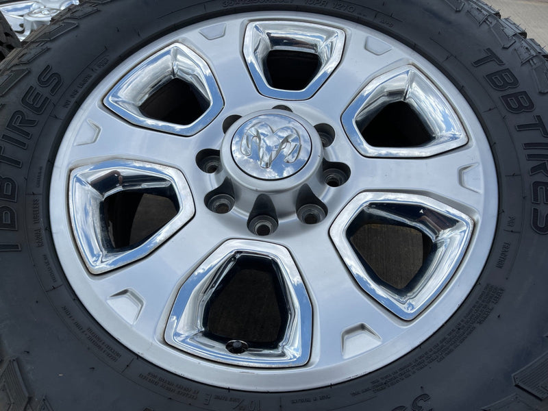 20" Dodge Ram 2500 3500 OEM 2477 CHROME wheels rims tires 35" Texas Truck Tire