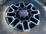18" GMC Sierra AT4X Chevy Trail Boss 2500 OEM 14136 wheels rims GOODYEAR 35" Texas Truck Tire