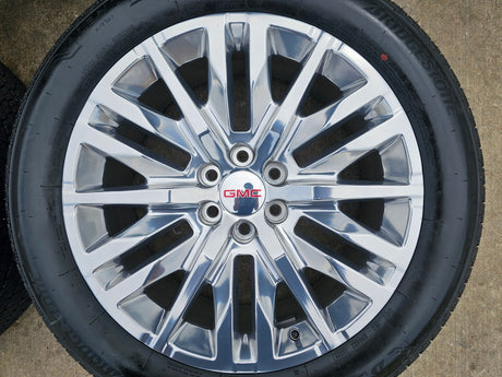 22" GMC Sierra Yukon DENALI Silverado OEM 5921 wheels rims 2024 2025 2026 NEW Texas Truck Tire