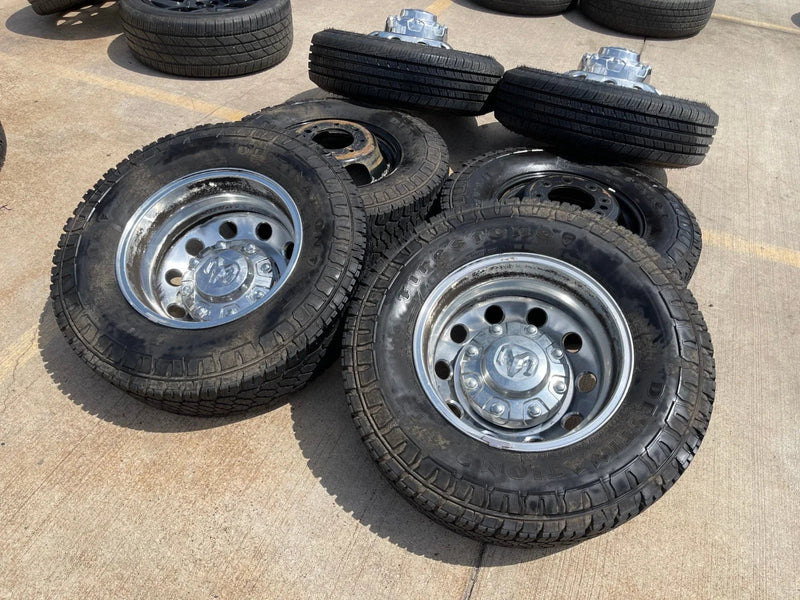 17" Dodge Ram 3500 Dually Laramie 8x200 wheels rims 2701 2702 OEM FIRESTONE Texas Truck Tire