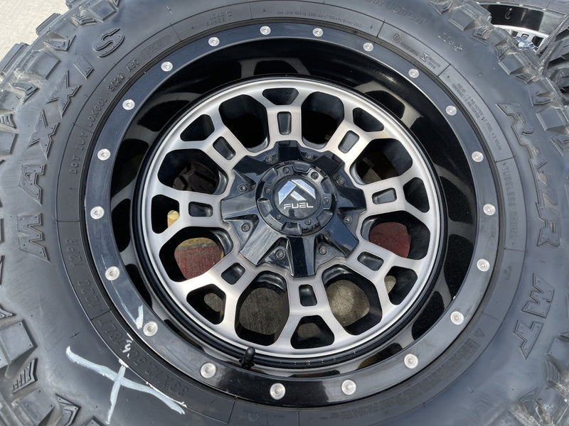 18" 18x9 Fuel Crush D561 Jeep Wrangler wheels rims 5x114.3 5x4.5 5x5 5x127 35" Texas Truck Tire