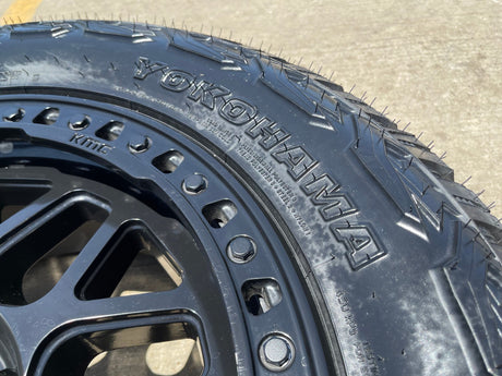 20x9 20" KMC KM549 Ford Expedition F-150 6x135 wheels rims tires 33" NEW Texas Truck Tire