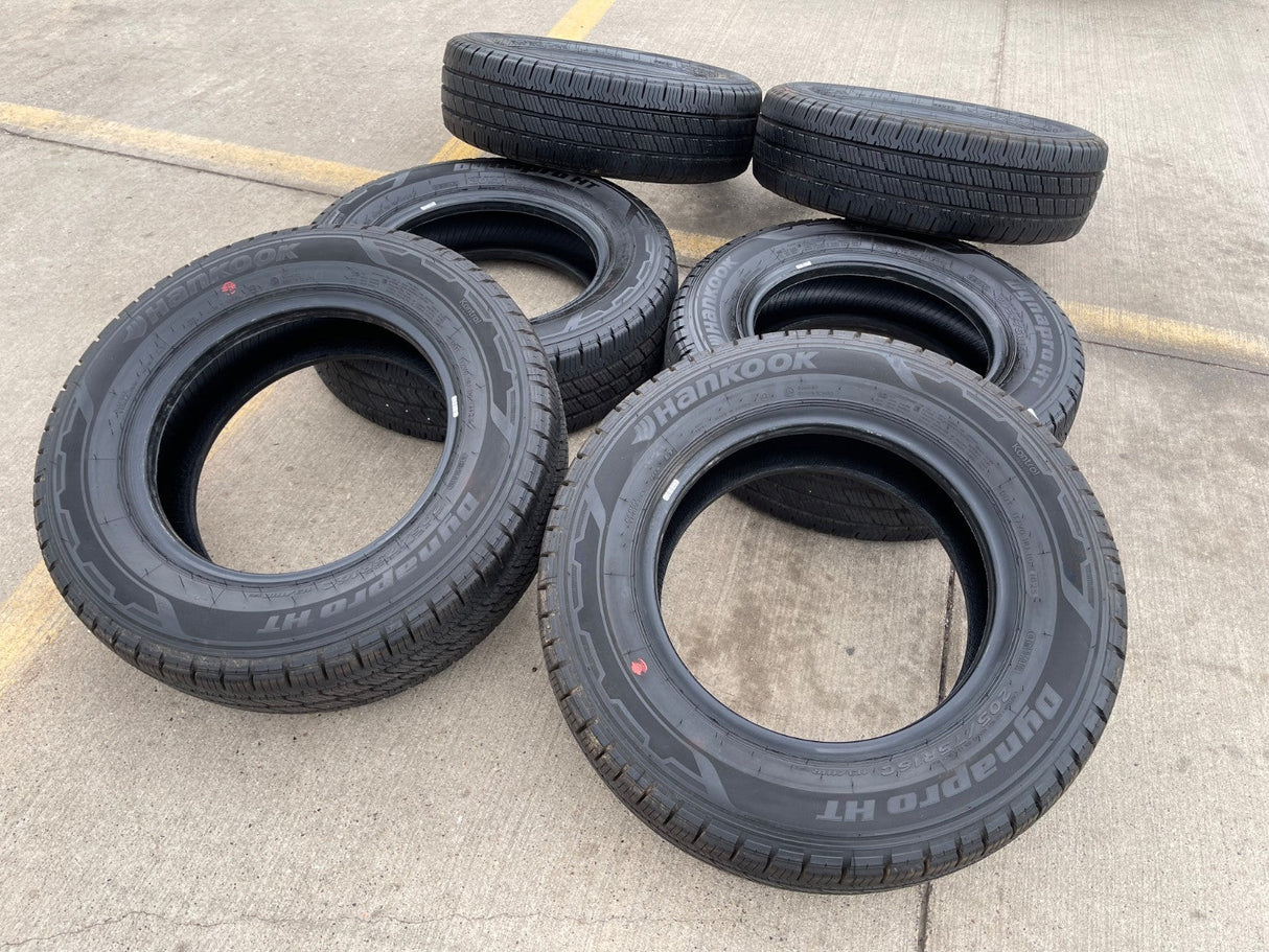 (6) 205/75/16 Hankook Dynapro H/T tires LT 10 ply load range E NEW TAKE OFFS! Texas Truck Tire