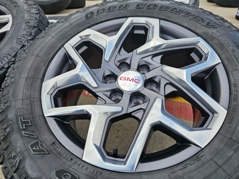 20" GMC Sierra Yukon AT4 Tahoe Silverado OEM wheels rims 95369 TOYO A/T2 Texas Truck Tire