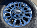 18" Ford F-250 F-350 OEM rims wheels 10290 chrome tires GOODYEAR WORKHORSE A/T Texas Truck Tire