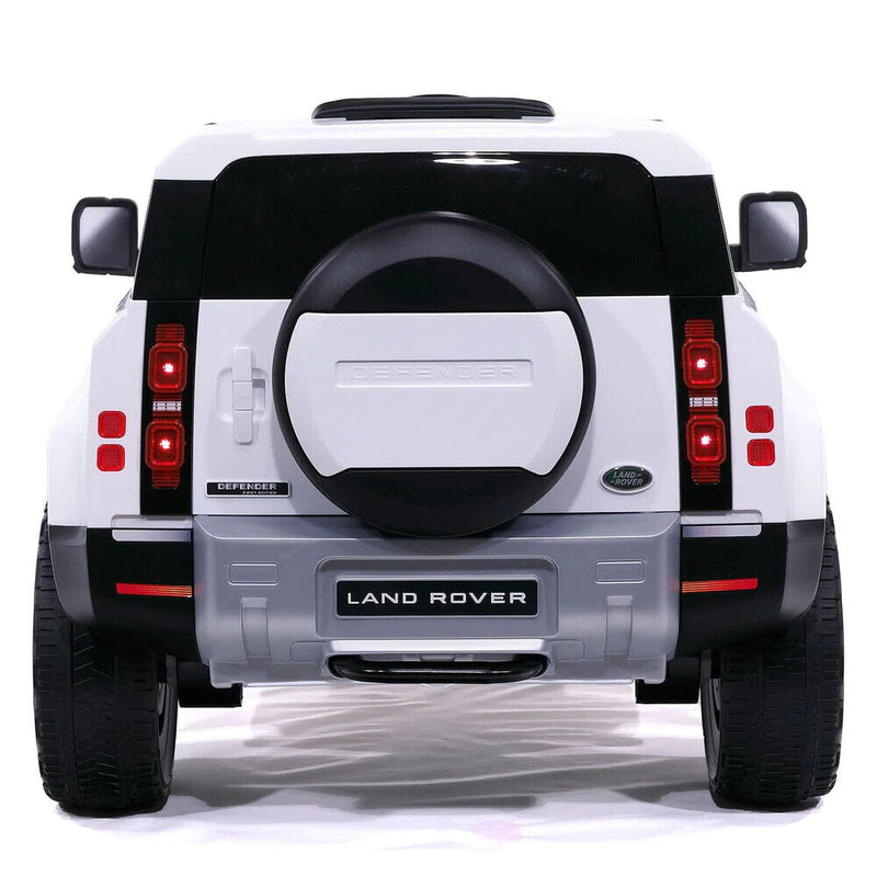 Licensed Land Rover Defender Kids Ride-On Car with LED Lights, MP3 Player, and Remote Control - 12V SUV for Girls