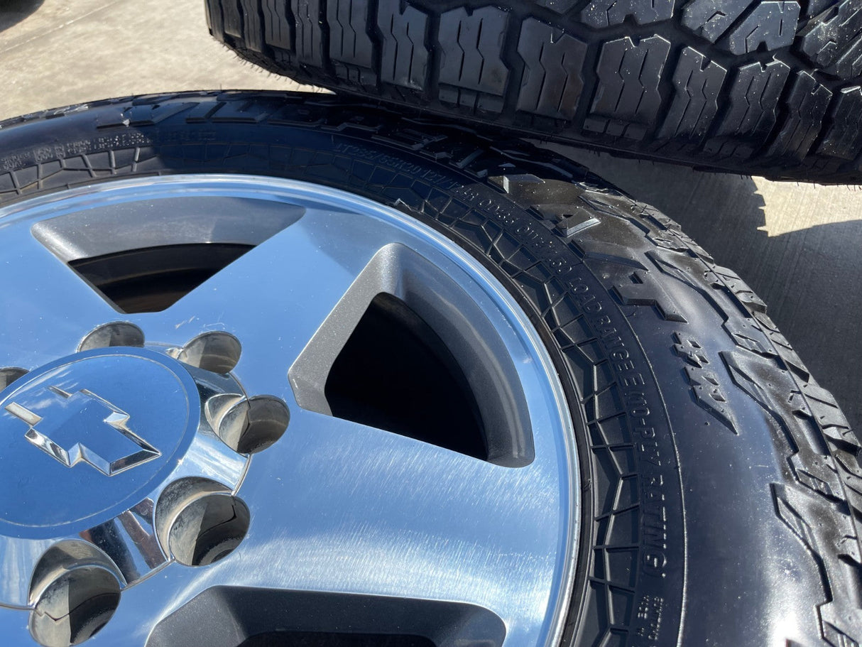 20" Chevy Silverado GMC 2500 OEM 5805 wheels rims tires Texas Truck Tire