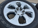 20" Dodge Ram 1500 OEM Laramie CHROME 2679 wheels rims 2023 2024 2025 2026 Texas Truck Tire