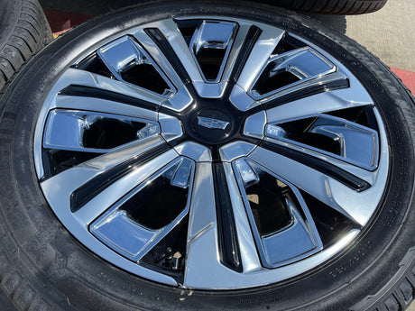 24" Cadillac Escalade IQ PLATINUM EV OEM wheels rims 2500 Hummer 2025 2026 NEW Texas Truck Tire