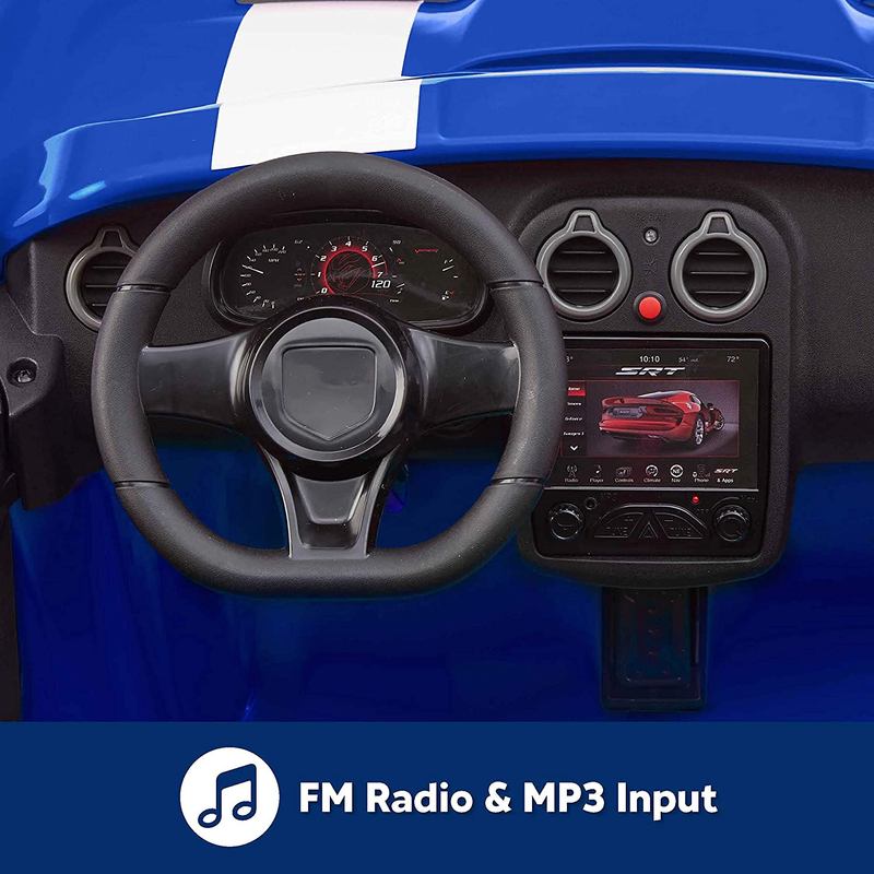 Kid Trax Dodge Viper SRT Convertible Toddler Ride-on Car, Suitable for Children aged 3 to 7 years