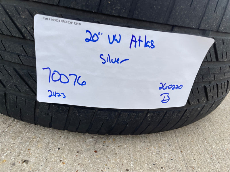 20" VW Atlas OEM wheel rim tire 70076 Audi Q7 Q8 2020 2021 2022 2023 2024 2025 Texas Truck Tire