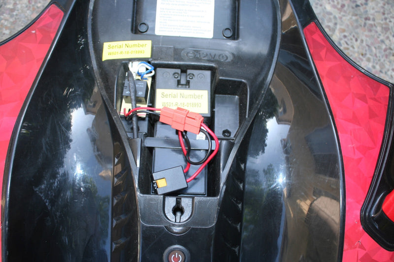 12-Volt Rechargeable Red Electric Ride-On Toy Car Without Charger