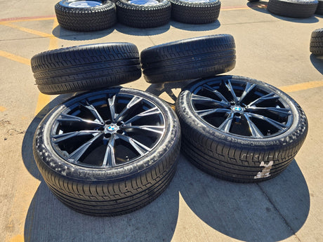 22" BMW X5 X6 X7 OEM 86534 86539 Series wheels rims tires CONTINENTAL Texas Truck Tire