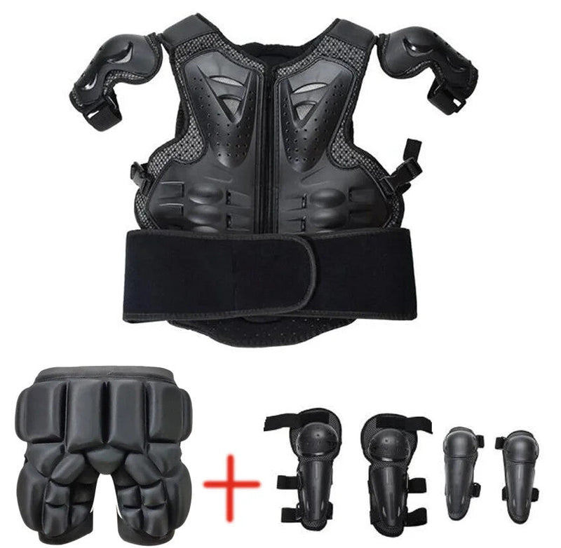 Kids Motocross Body Armor Back Protector Ride-On Horse Toy for Ages 4-15 Years