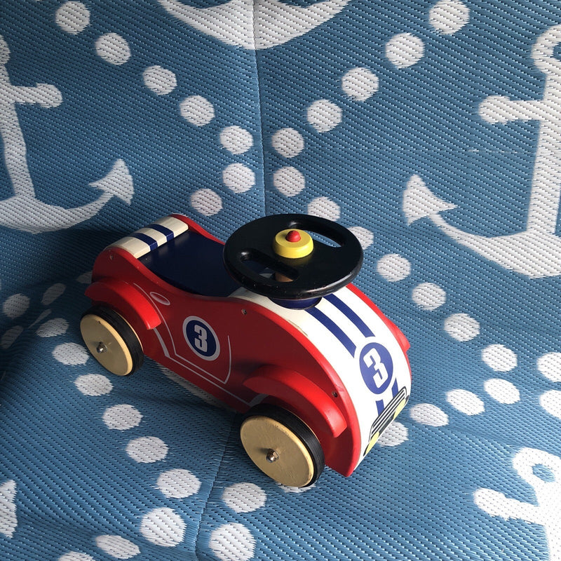 Wooden Classic Sport Ride-On Self-Push Car