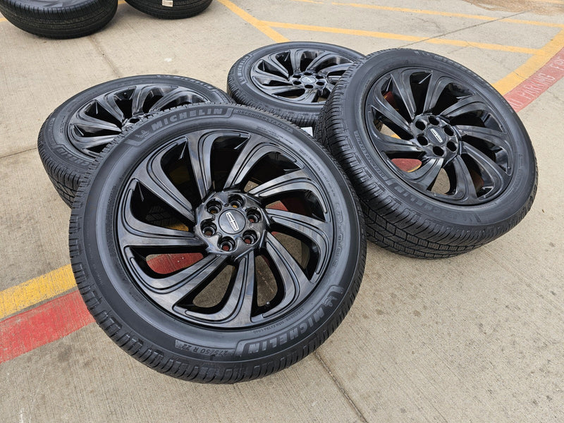 22" Lincoln Navigator OEM rims wheels 10497 Black Label MICHELIN NEW Texas Truck Tire