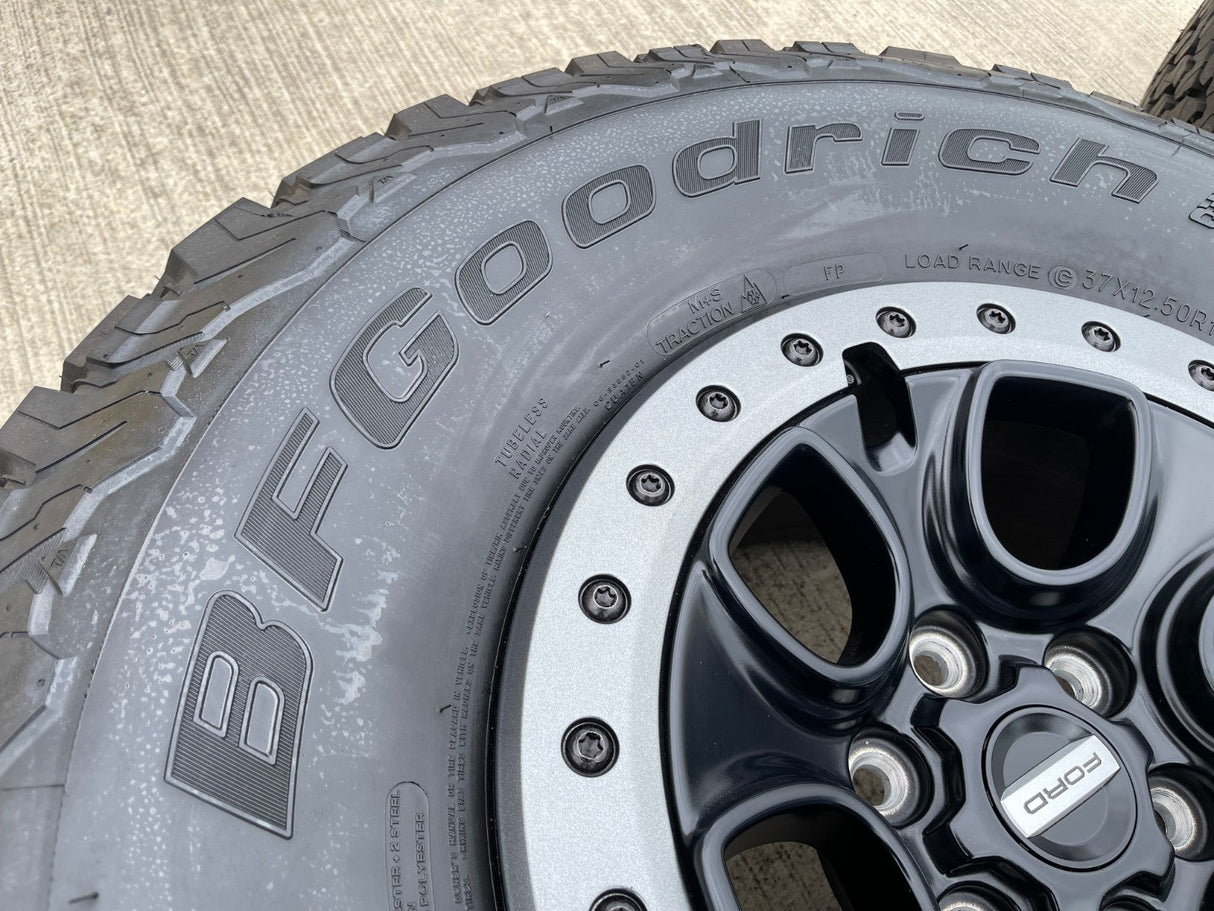 17" Ford F-150 Raptor OEM BEADLOCK rims wheels 10459 95210 BFG KO2 37" tires NEW Texas Truck Tire
