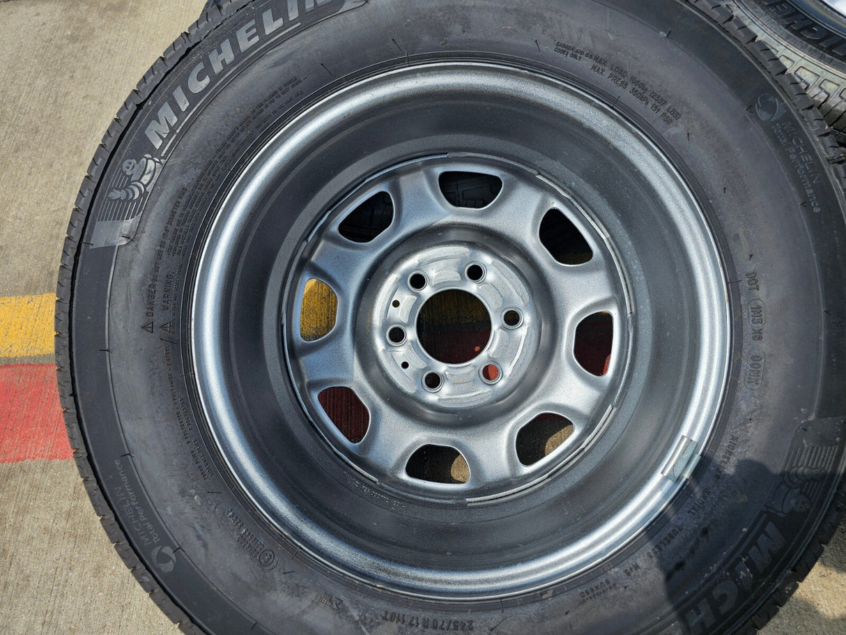 17" Ford F-150 OEM rims wheels 3857 tires steel 2023 2024 2025 2026 MICHELIN NEW Texas Truck Tire