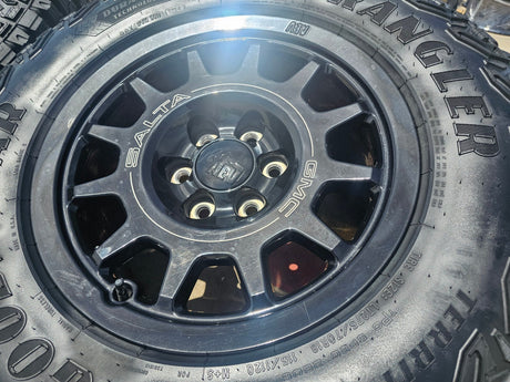 18" AEV SALTA GMC Sierra AT4X Chevy Silverado OEM rims wheels GOODYEAR Texas Truck Tire