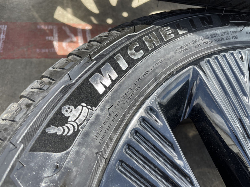 22" Lincoln Navigator OEM 10665 rims wheels BLACK LABEL 2025 2026 MICHELIN Texas Truck Tire